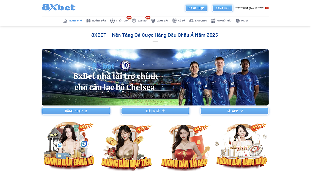 Website mới của 8xbet cập nhật công nghệ hiện đại