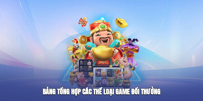 Bảng tổng hợp các thể loại game đổi thưởng